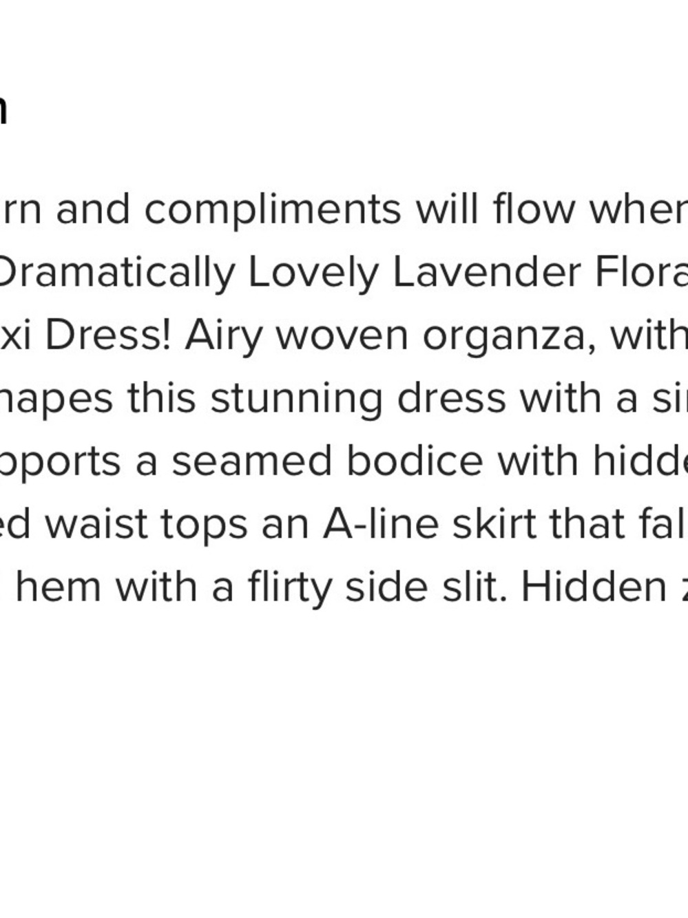 Lulu's Lavender Floral One-Shoulder Gown with Side Slit - Picture 5 of 7